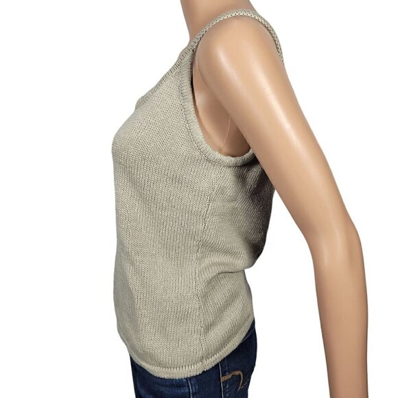 Valerie Stevens Petites Women's 100% Cotton Neutral Knit Tank Top in a Size PL - Picture 7 of 12